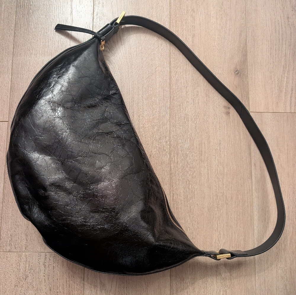 ALLSAINTS Patent Leather Hobo Bag